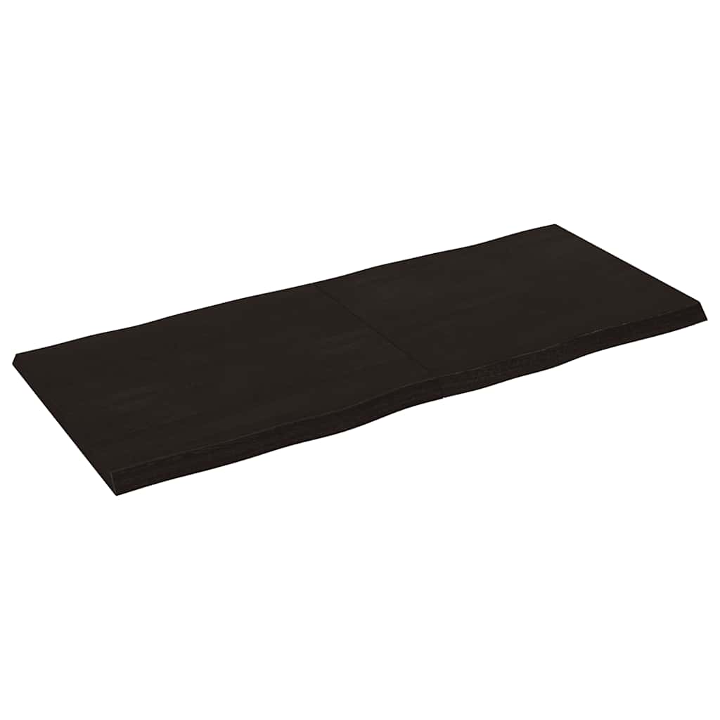 Table Top Dark Brown 140x60x(2-4) cm Live Edge