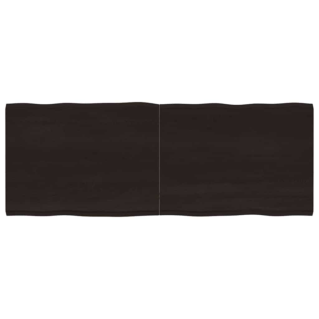 Table Top Dark Brown 160x60x(2-4) cm Live Edge
