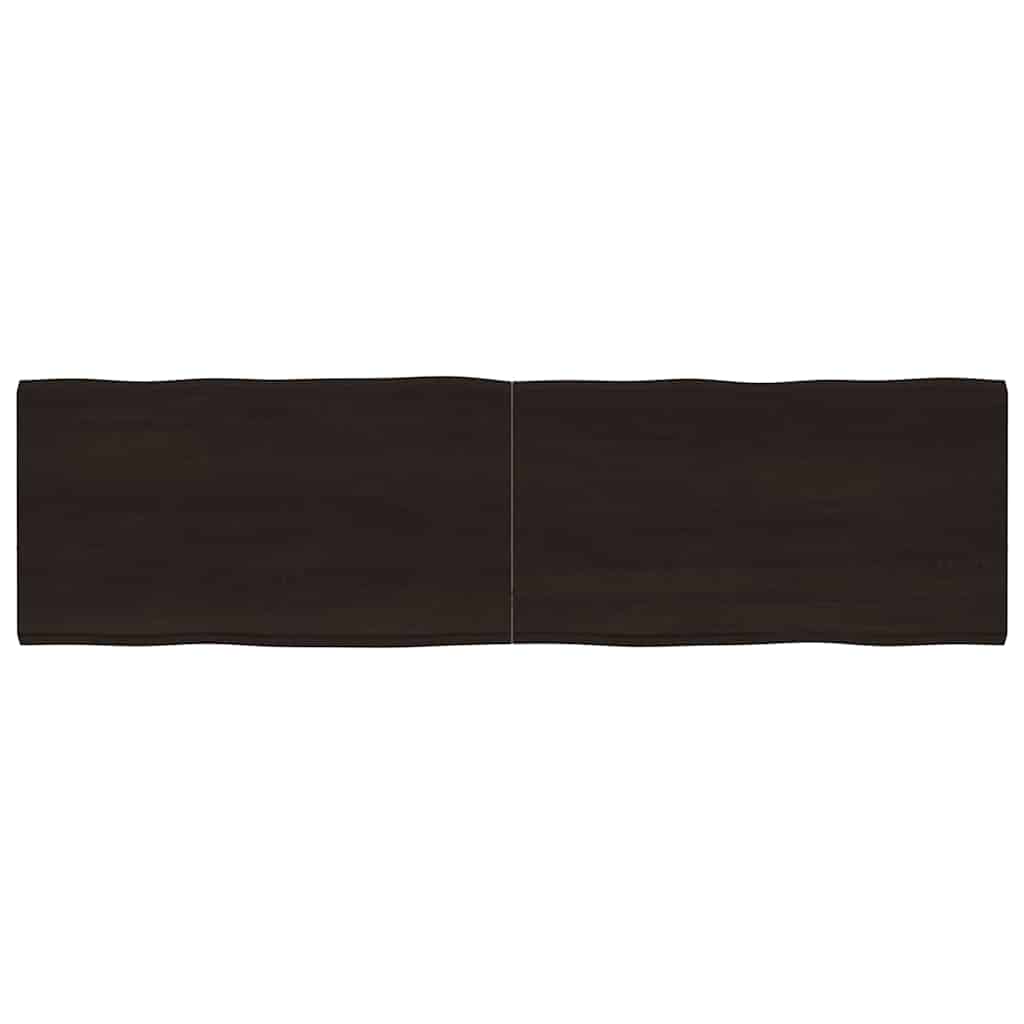 Table Top Dark Brown 180x50x(2-4) cm Live Edge