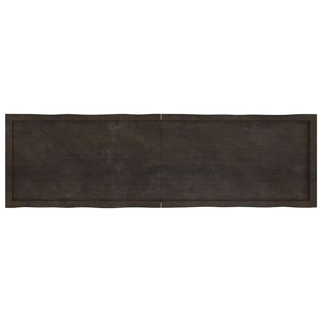 Table Top Dark Brown 180x50x(2-4) cm Live Edge