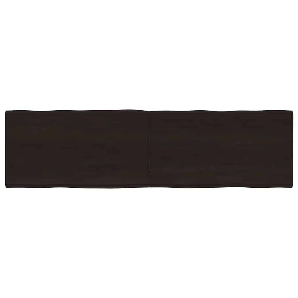Table Top Dark Brown 180x50x(2-4) cm Live Edge