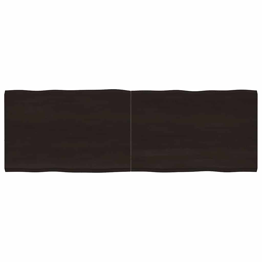 Table Top Dark Brown 180x60x(2-4) cm Live Edge