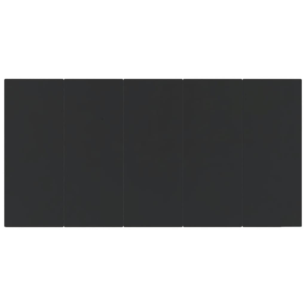 9 Piece Garden Dining Set Black Poly Rattan