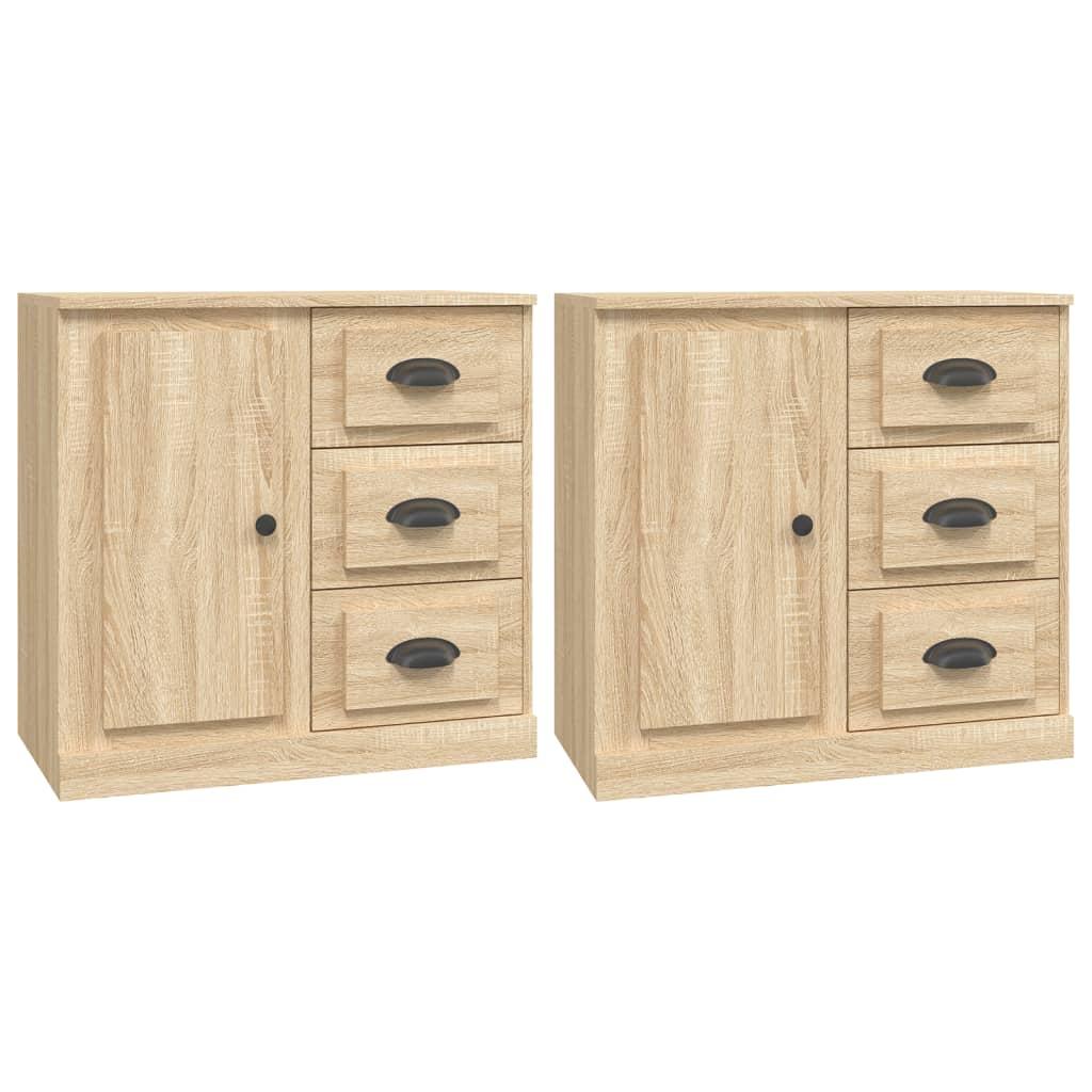 Sideboards 2 pcs Sonoma Oak Engineered Wood