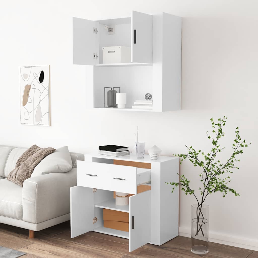 Highboard White Engineered Wood