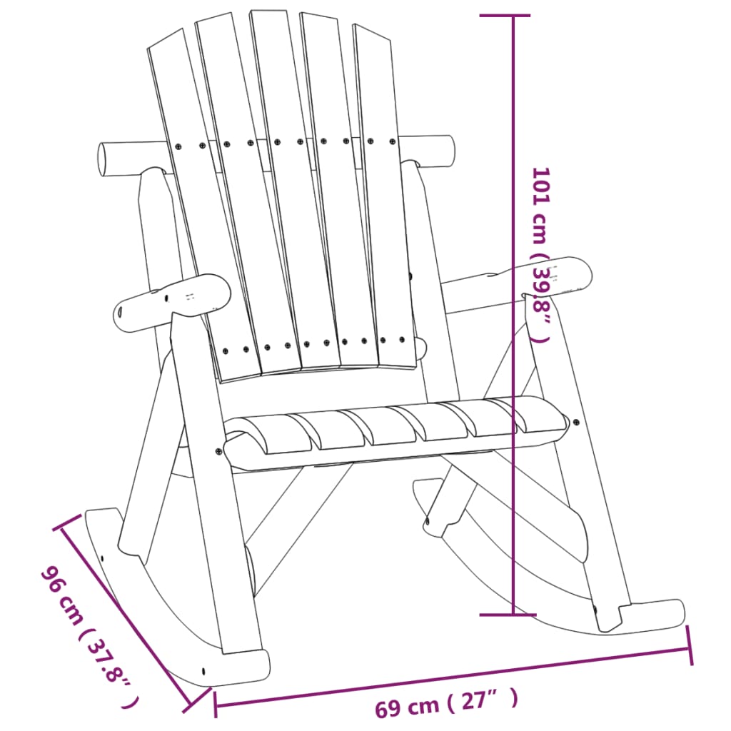 3 Piece Garden Lounge Set Solid Wood Spruce