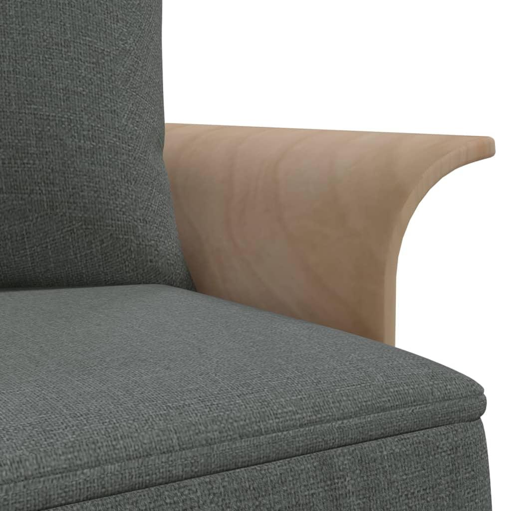 L-shaped Sofa Bed Dark Grey 279x140x70 cm Fabric