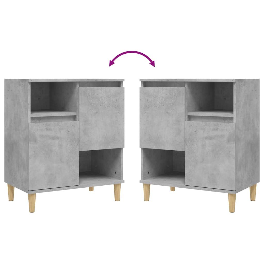 Sideboards 2 pcs Concrete Grey 60x35x70 cm Engineered Wood