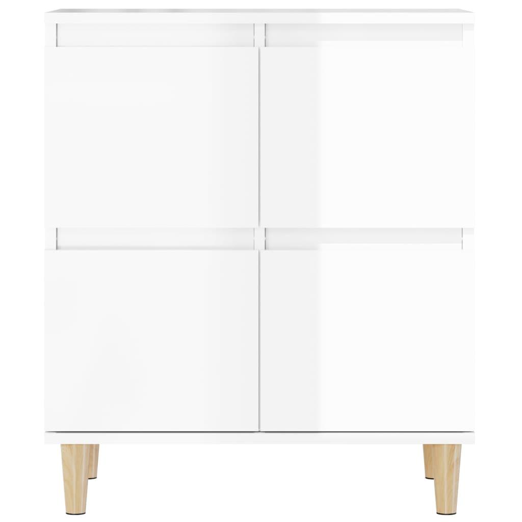 Sideboards 2 pcs High Gloss White 60x35x70 cm Engineered Wood