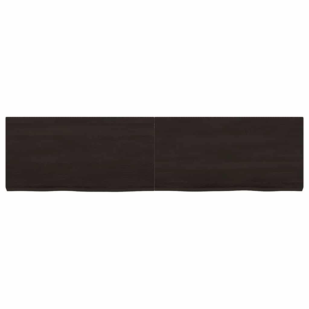 Bathroom Countertop Dark Brown 120x30x4 cm Treated Solid Wood
