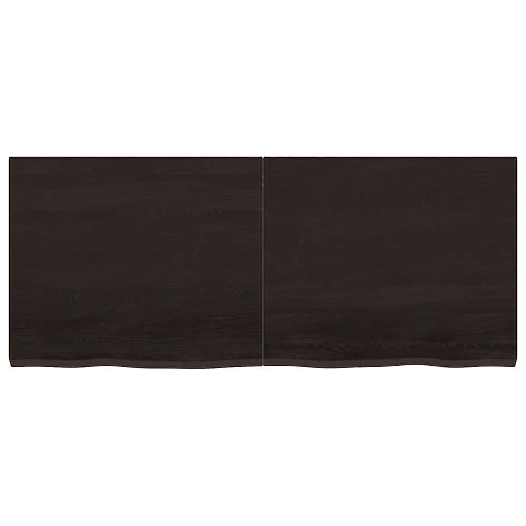 Bathroom Countertop Dark Brown 120x50x4 cm Treated Solid Wood