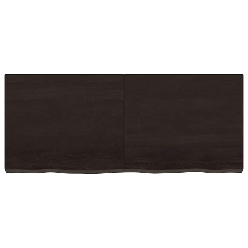 Bathroom Countertop Dark Brown 120x50x6 cm Treated Solid Wood