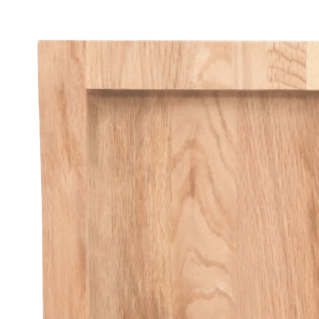 Table Top Light Brown 140x50x4 cm Treated Solid Wood Oak