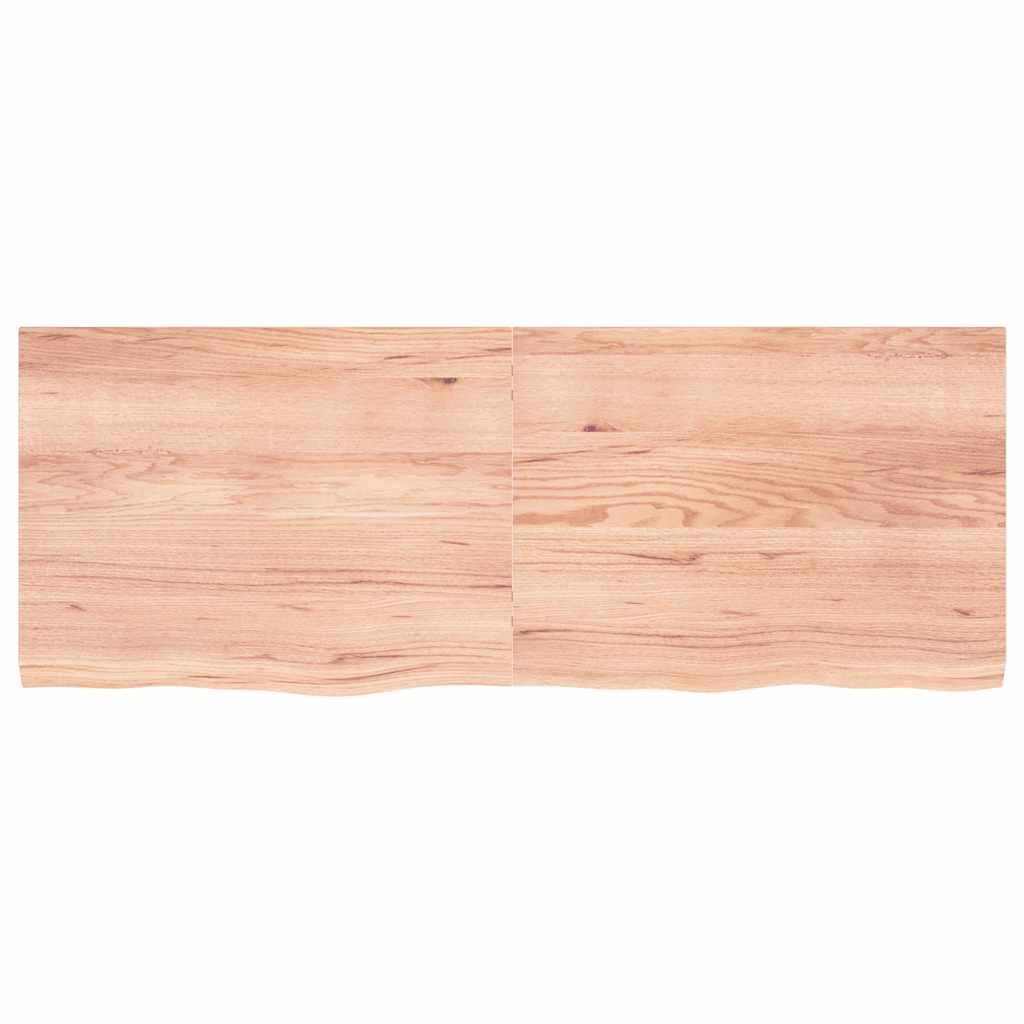 Table Top Light Brown 160x60x4 cm Treated Solid Wood Oak