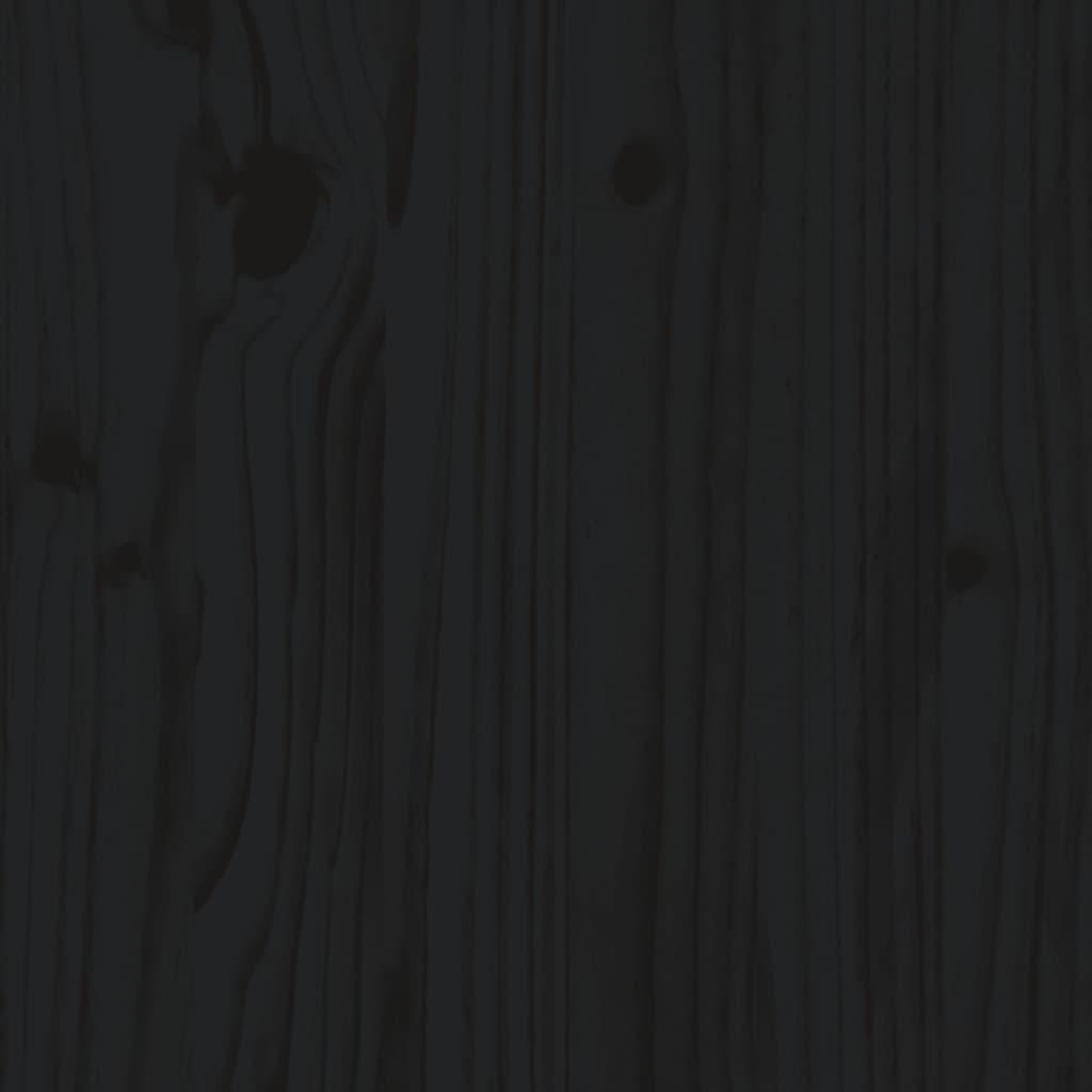 6 Piece Garden Lounge Set with Cushions Black Solid Wood