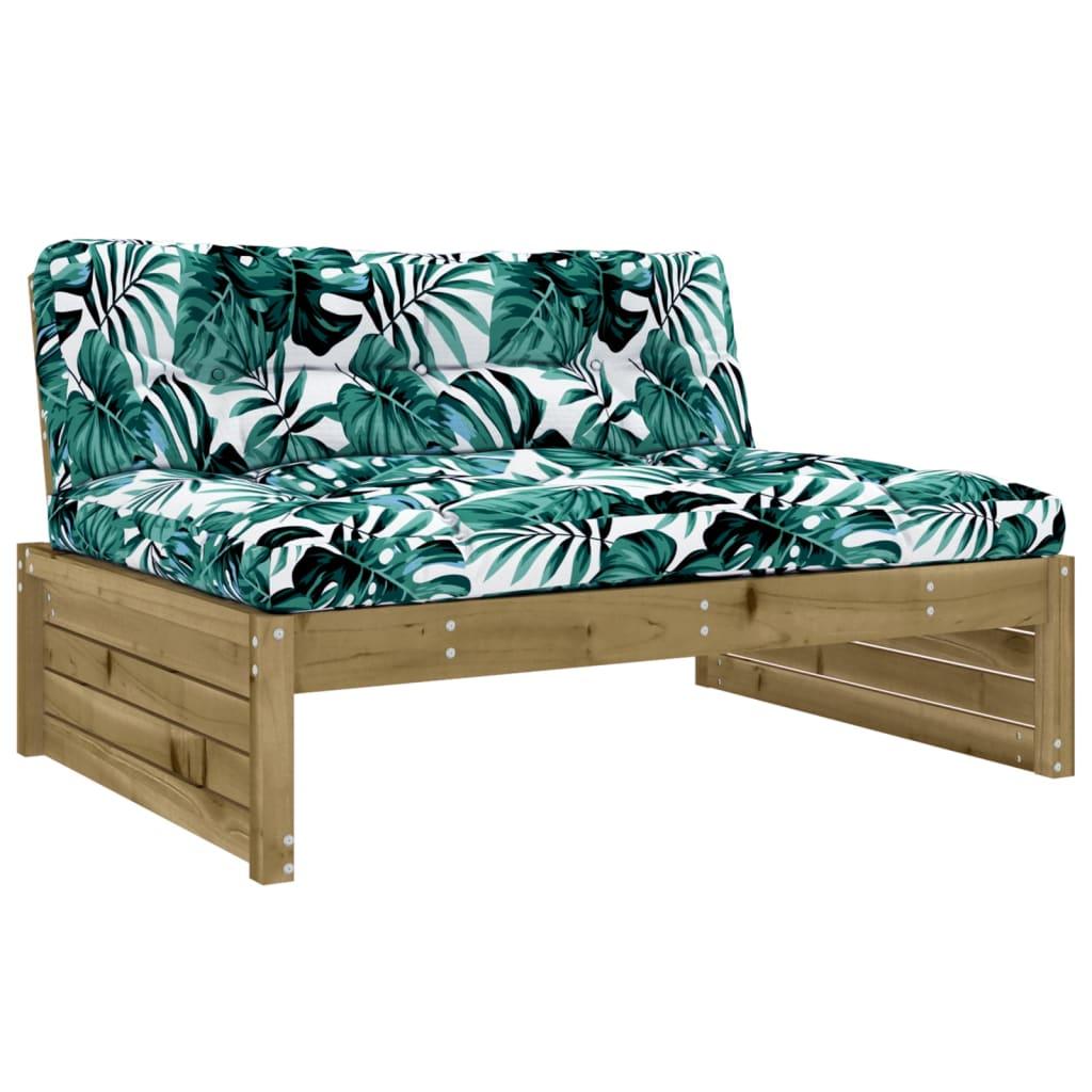 2 Piece Garden Lounge Set with Cushions Impregnated Wood Pine