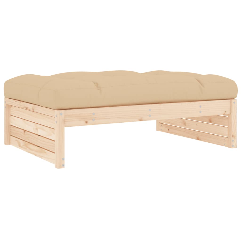 5 Piece Garden Lounge Set with Cushions Solid Wood