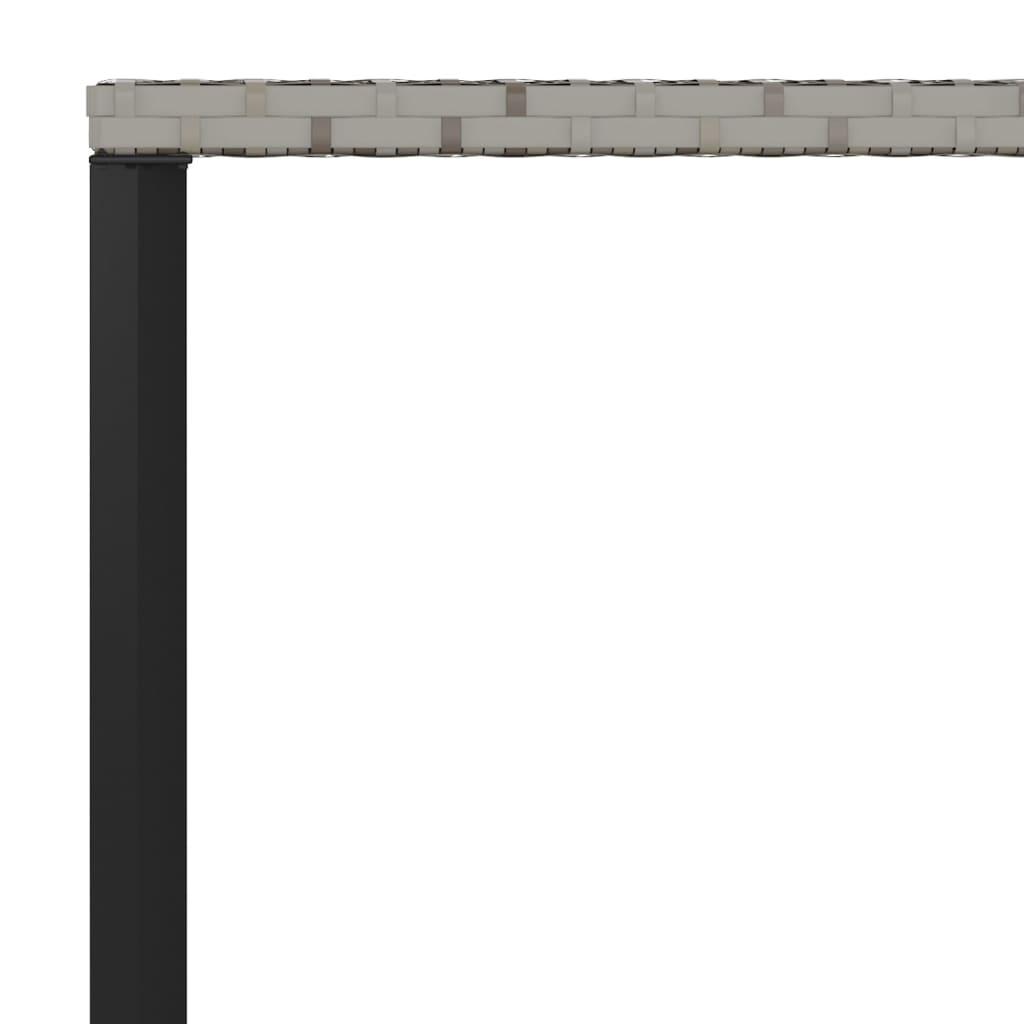 6 Piece Garden Dining Set with Cushions Grey Poly Rattan