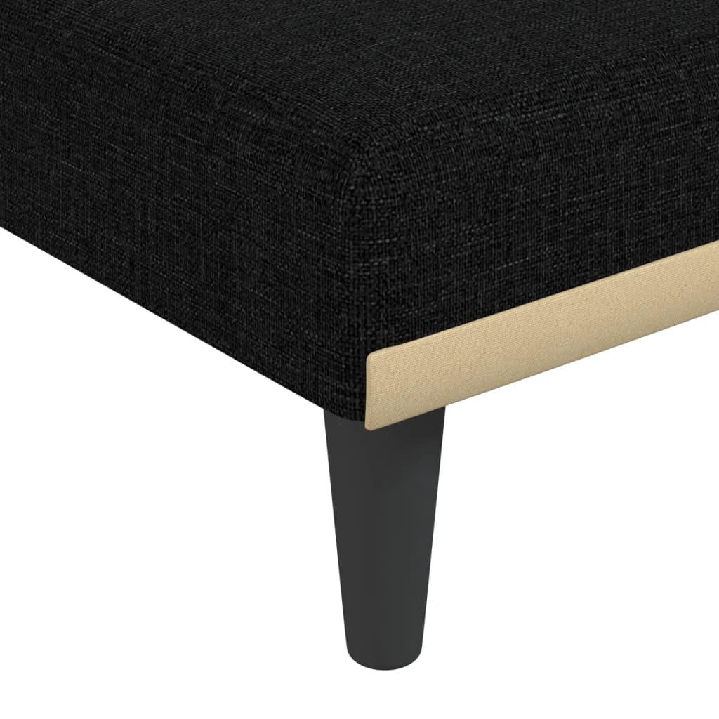 Chaise Longue Black Fabric