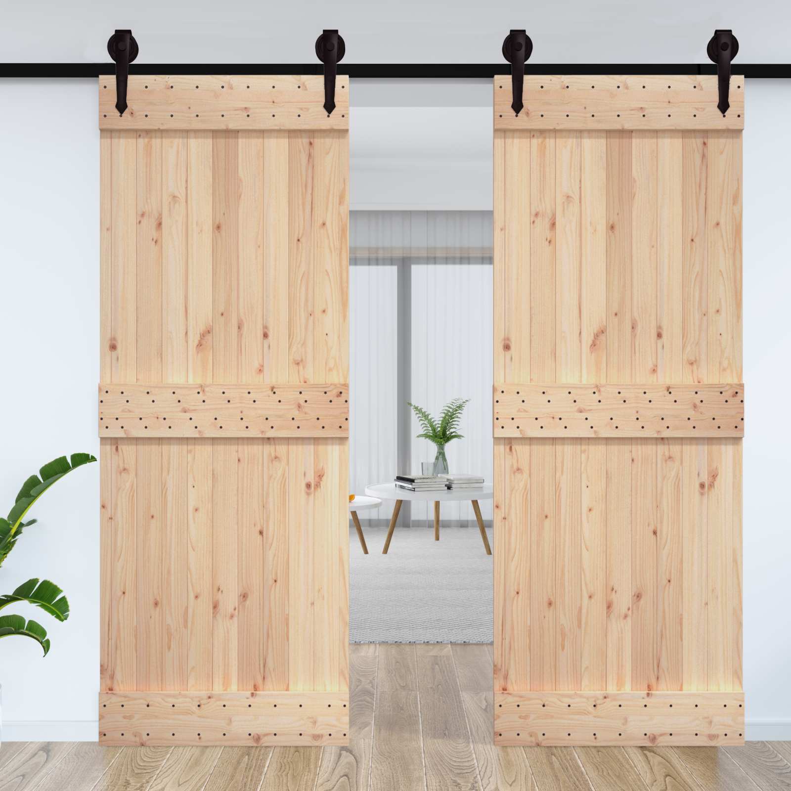 Door NARVIK Natural 85 x 210 cm Solid Pine Wood