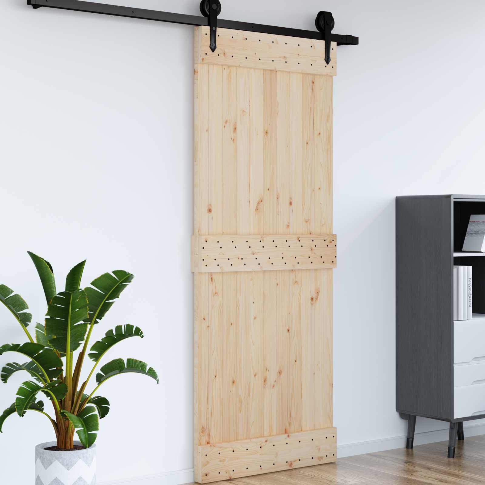 Door NARVIK Natural 90 x 210 cm Solid Pine Wood