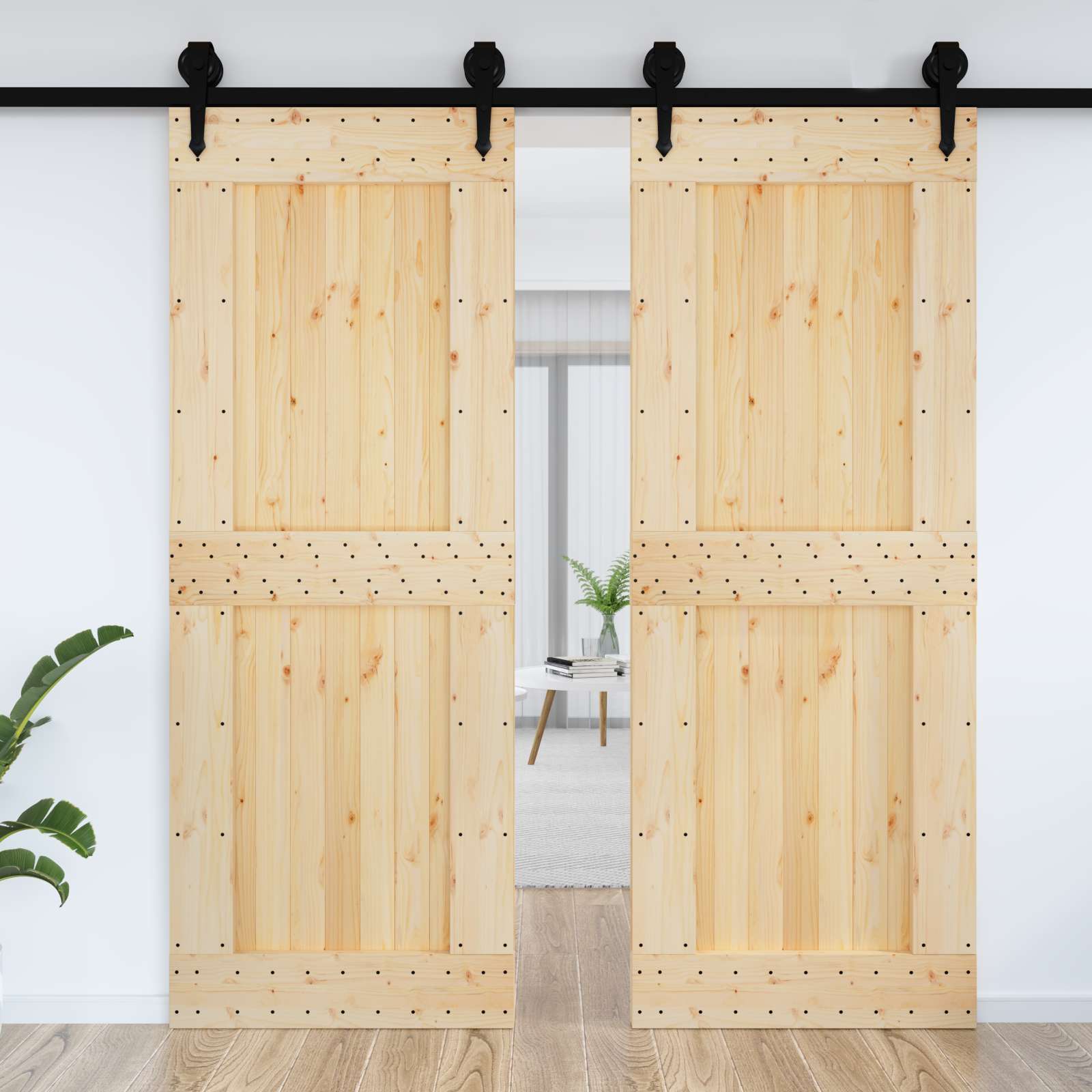 Door NARVIK Natural 85 x 210 cm Solid Pine Wood