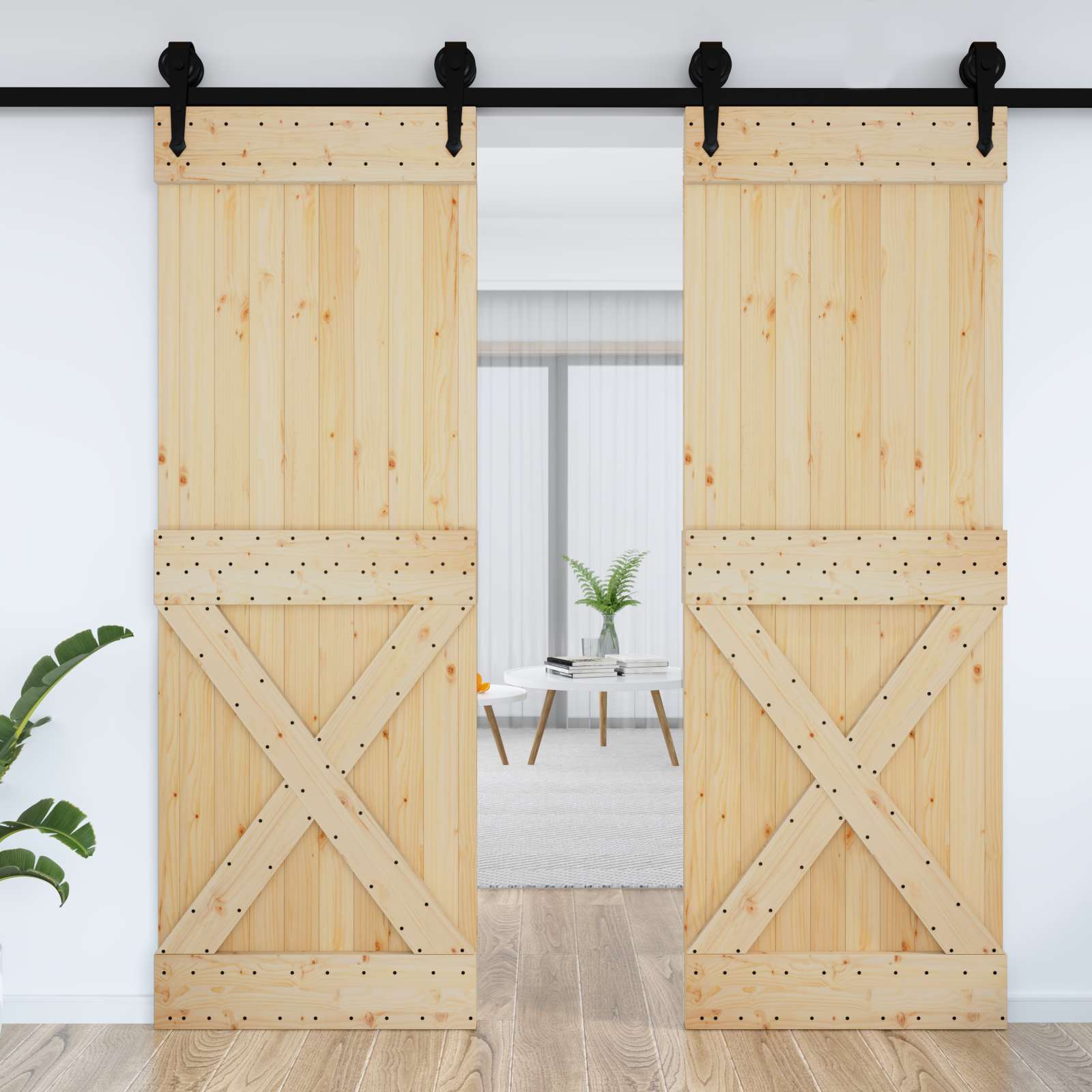 Door NARVIK Natural 80 x 210 cm Solid Pine Wood