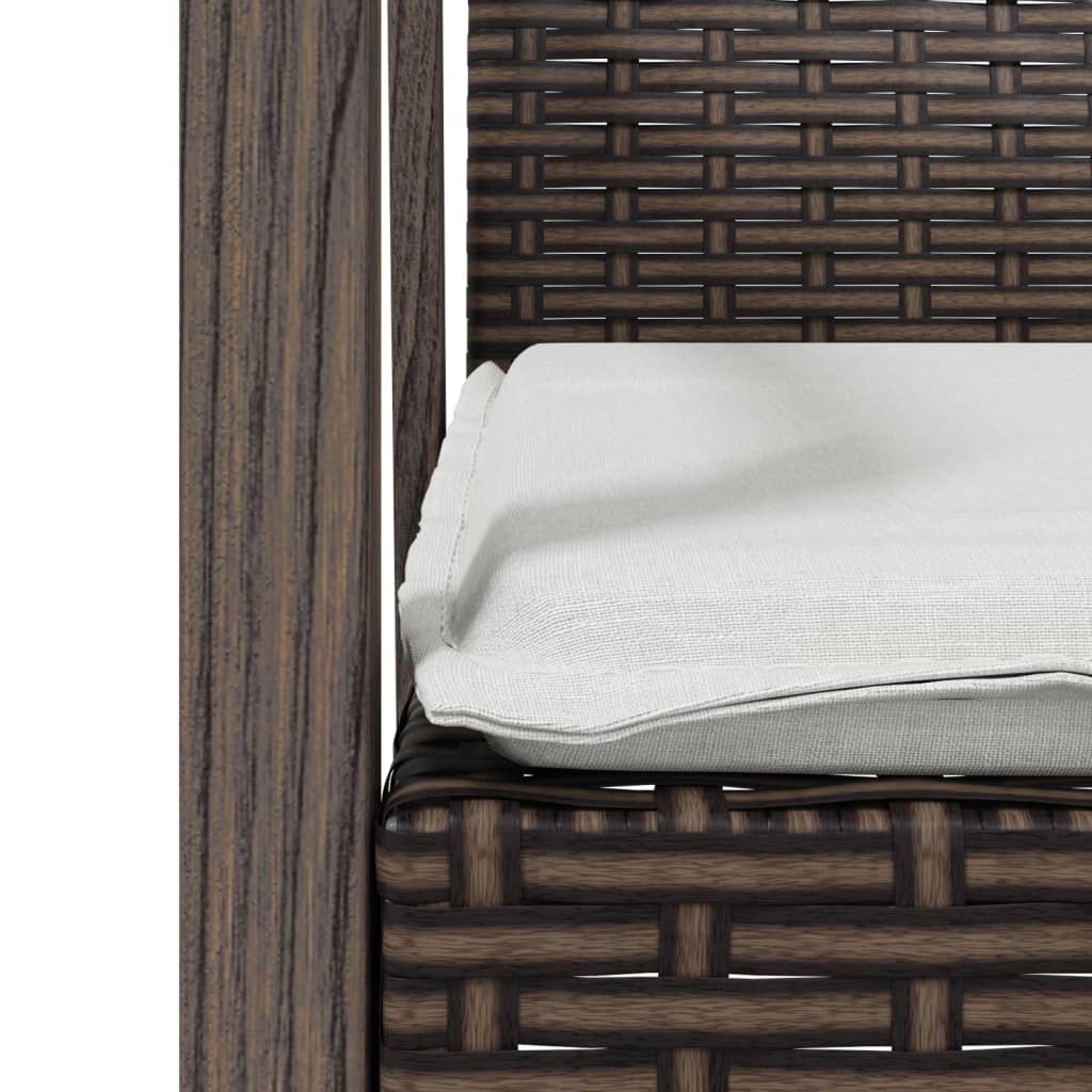 Garden Chairs with Cushions 6 pcs Brown 56.5x57x83 cm
