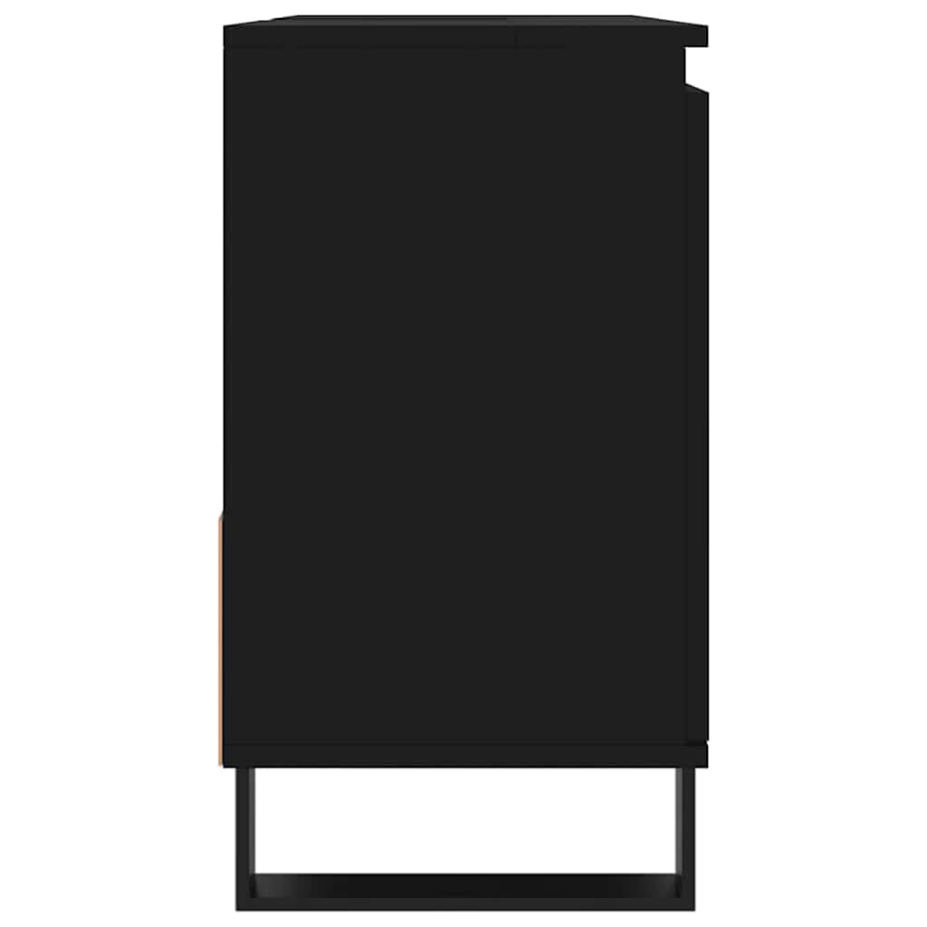 Bathroom Cabinet Black 65x33x60 cm Engineered Wood
