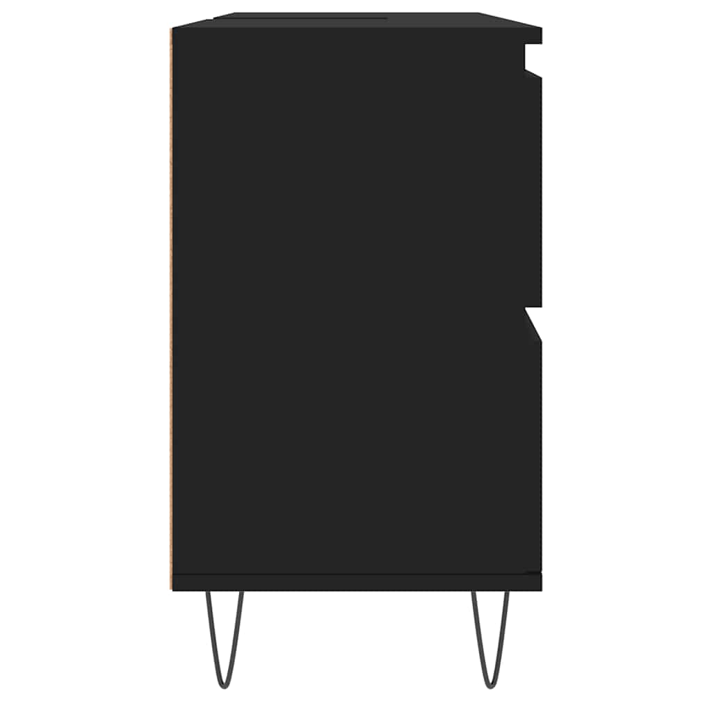 Bathroom Cabinet Black 80x33x60 cm Engineered Wood