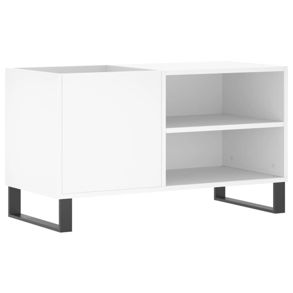 Record Cabinet White 85x38x48 cm Engineered Wood