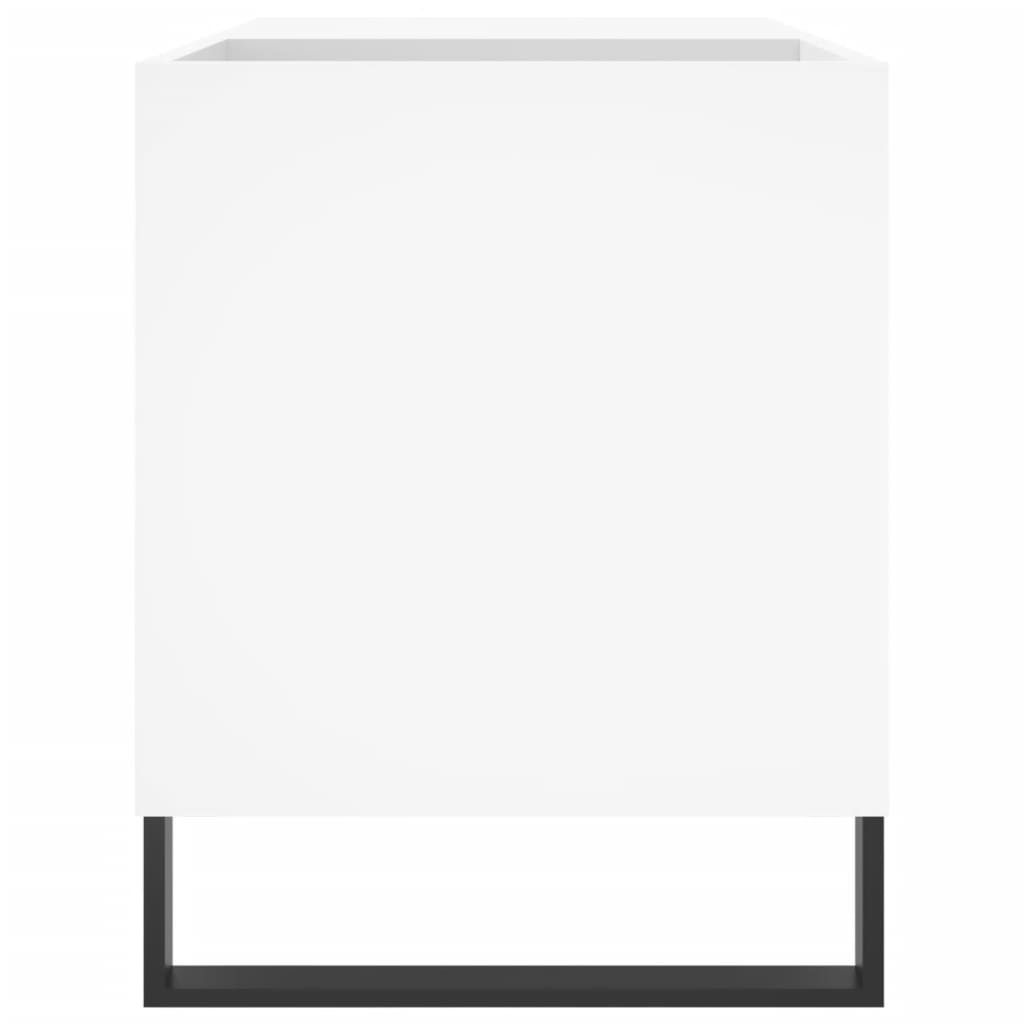 Record Cabinet White 85x38x48 cm Engineered Wood