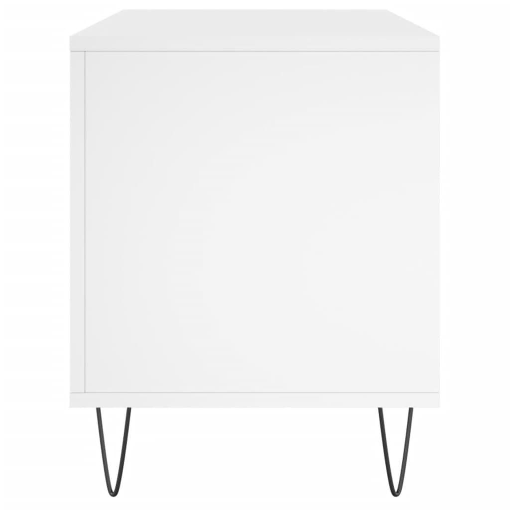 Record Cabinet White 100x38x48 cm Engineered Wood