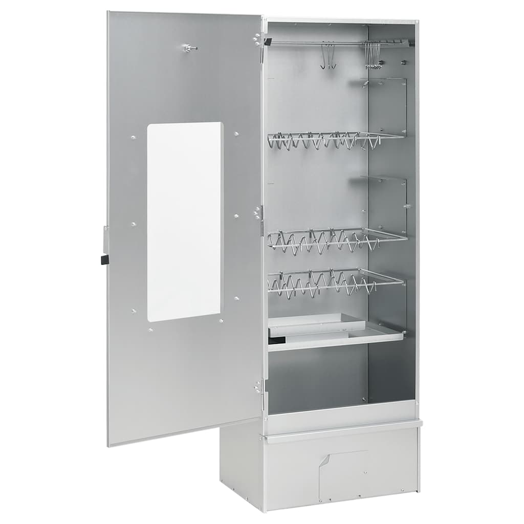 BBQ Oven Smoker with Wood Chips 44.5x29x110 cm Galvanised Steel