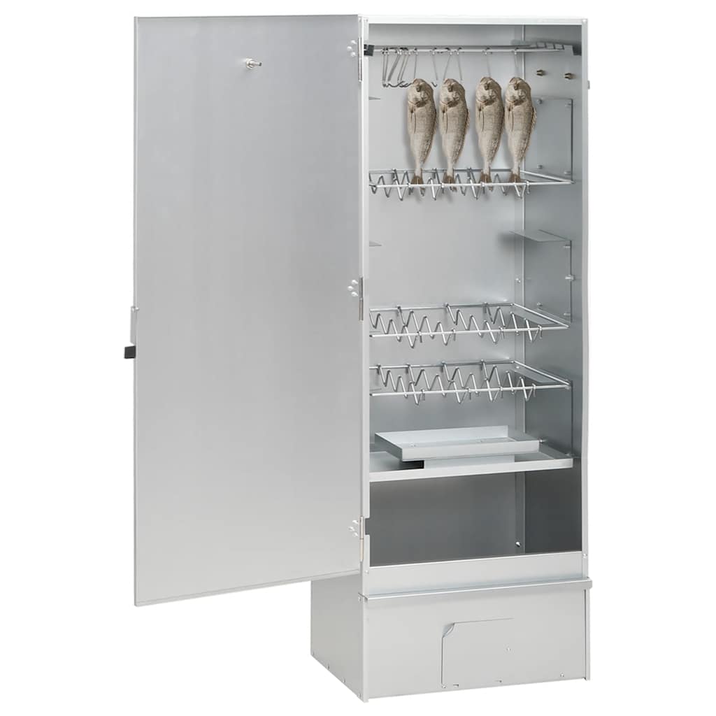 BBQ Oven Smoker with Wood Chips 44.5x29x110 cm Galvanised Steel