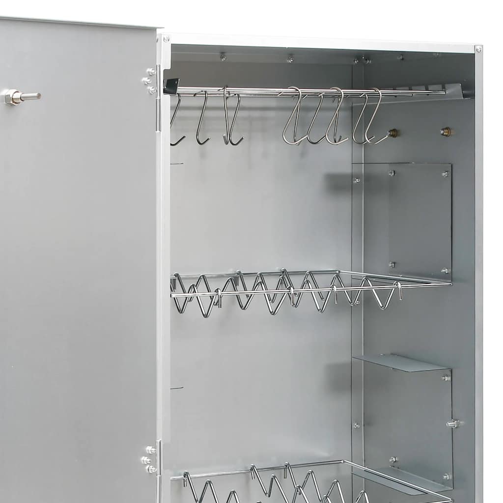 BBQ Oven Smoker with Wood Chips 44.5x29x110 cm Galvanised Steel
