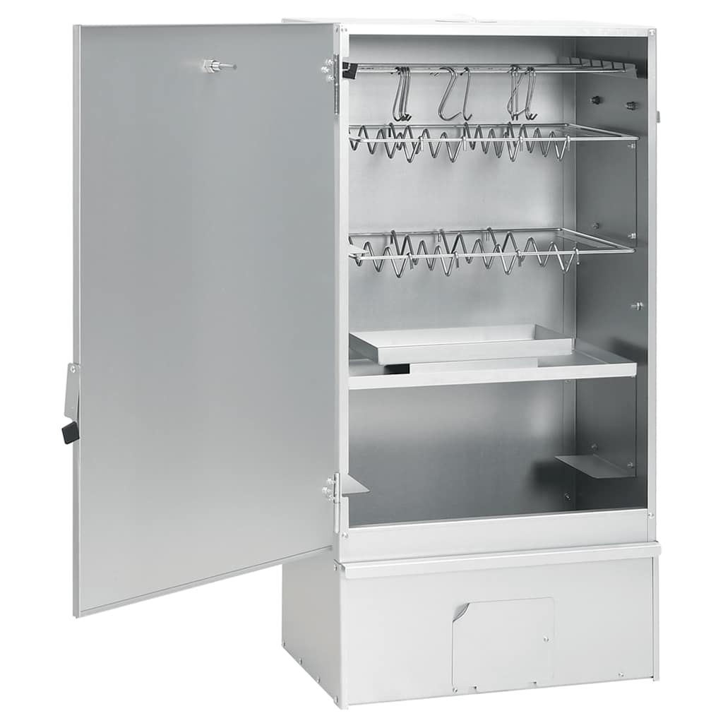 BBQ Oven Smoker with Wood Chips 44.5x29x83 cm Galvanised Steel