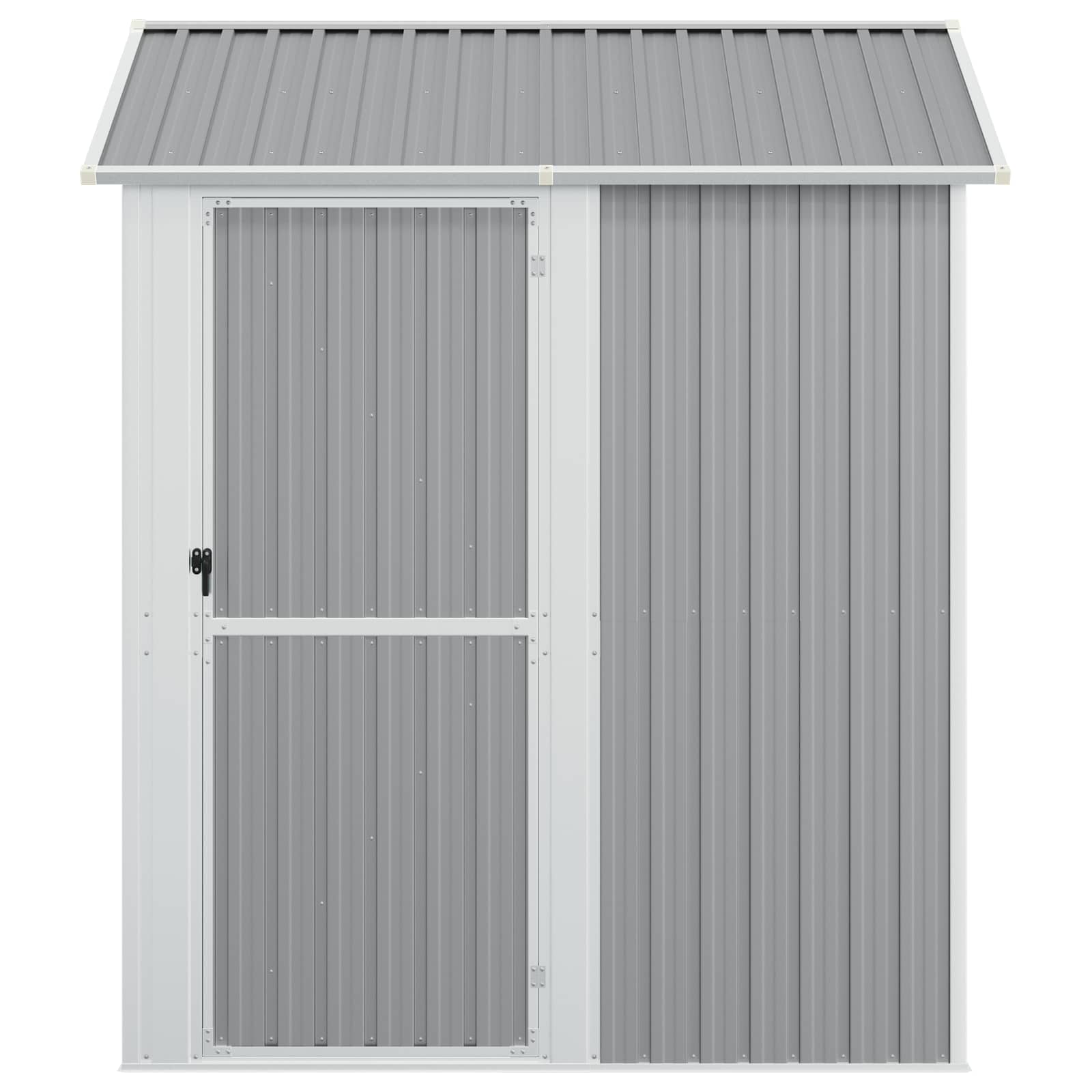 Garden Shed Light Grey 192x152.5x237 cm Galvanised Steel