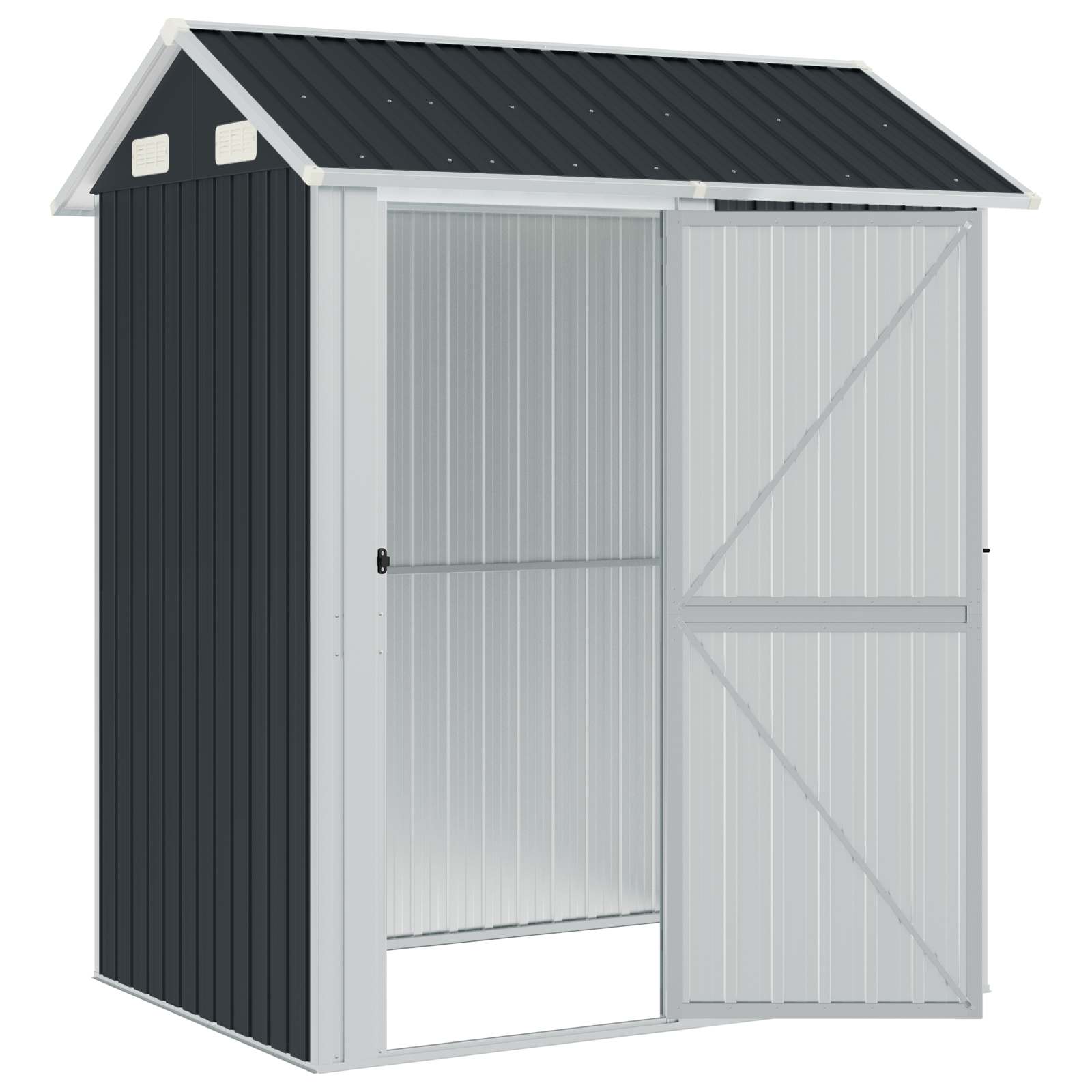 Garden Shed Anthracite 192x152.5x237 cm Galvanised Steel