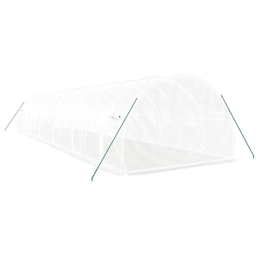 Greenhouse with Steel Frame White 36 m² 12x3x2 m