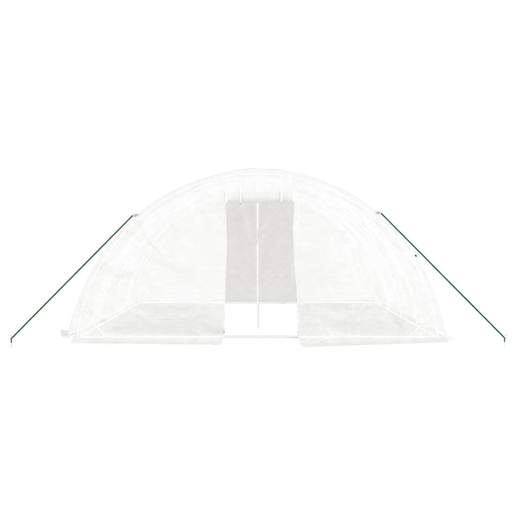 Greenhouse with Steel Frame White 20 m² 5x4x2.3 m