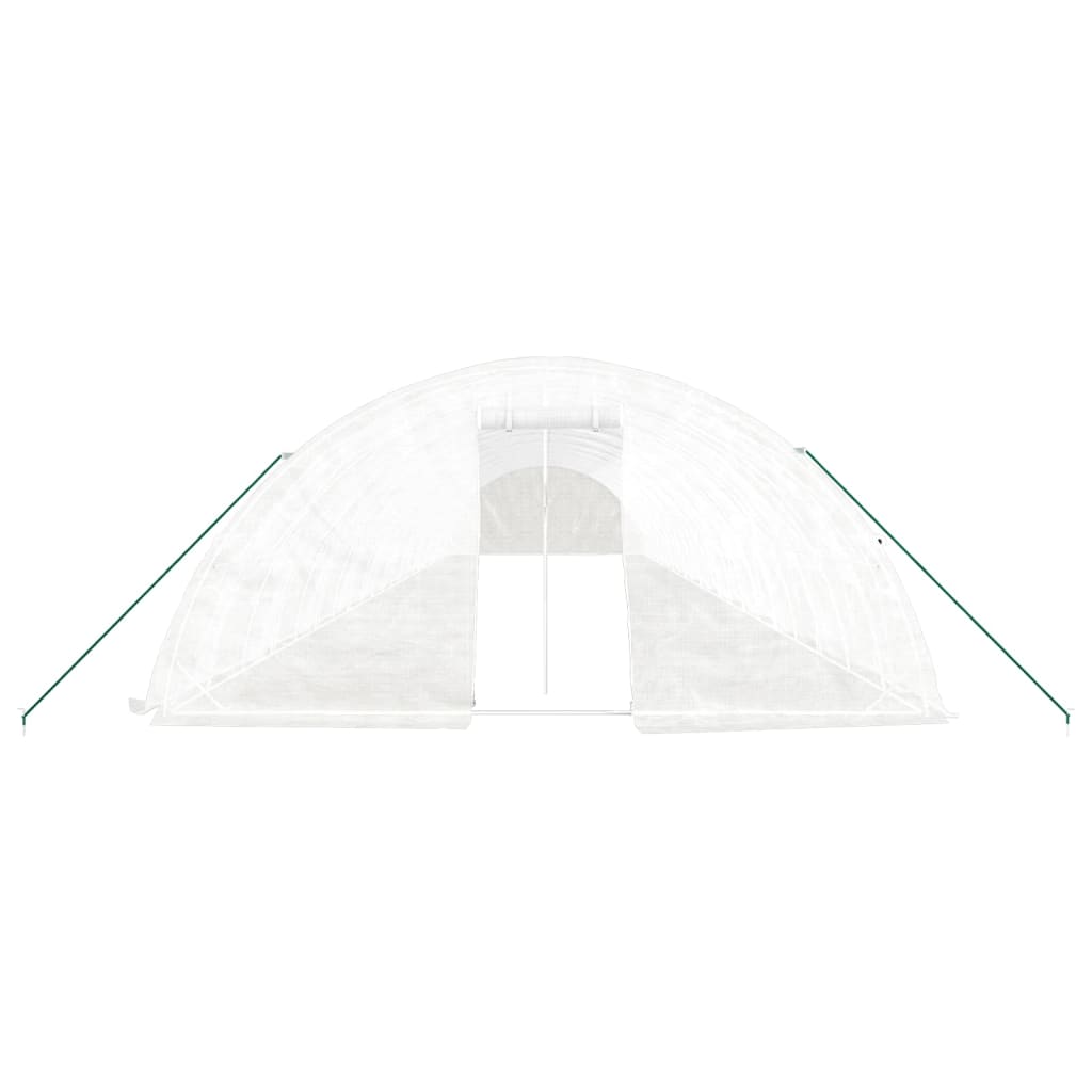 Greenhouse with Steel Frame White 110 m² 22x5x2.3 m