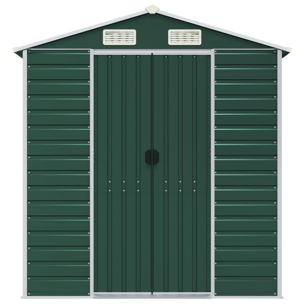 Garden Shed Green 191x980x198 cm Galvanised Steel