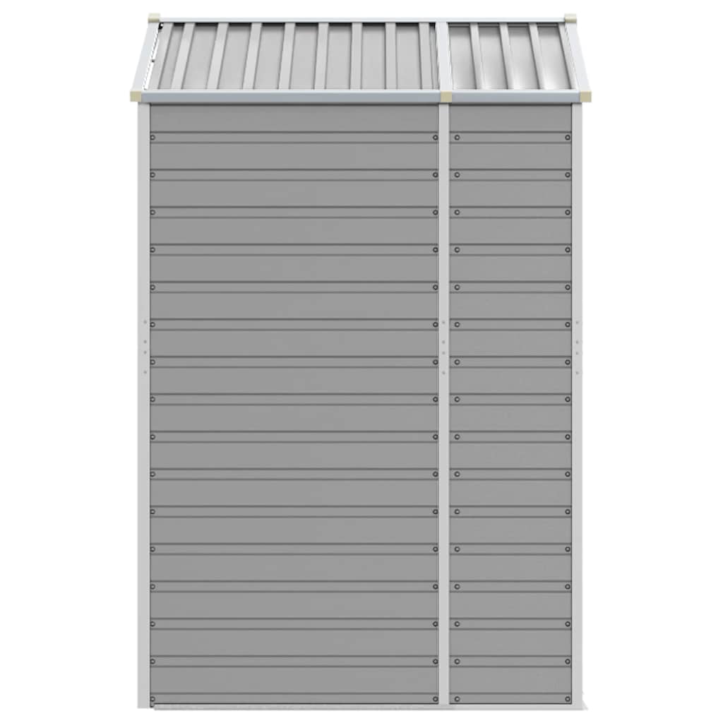 Garden Shed Light Grey 191x130x198 cm Galvanised Steel