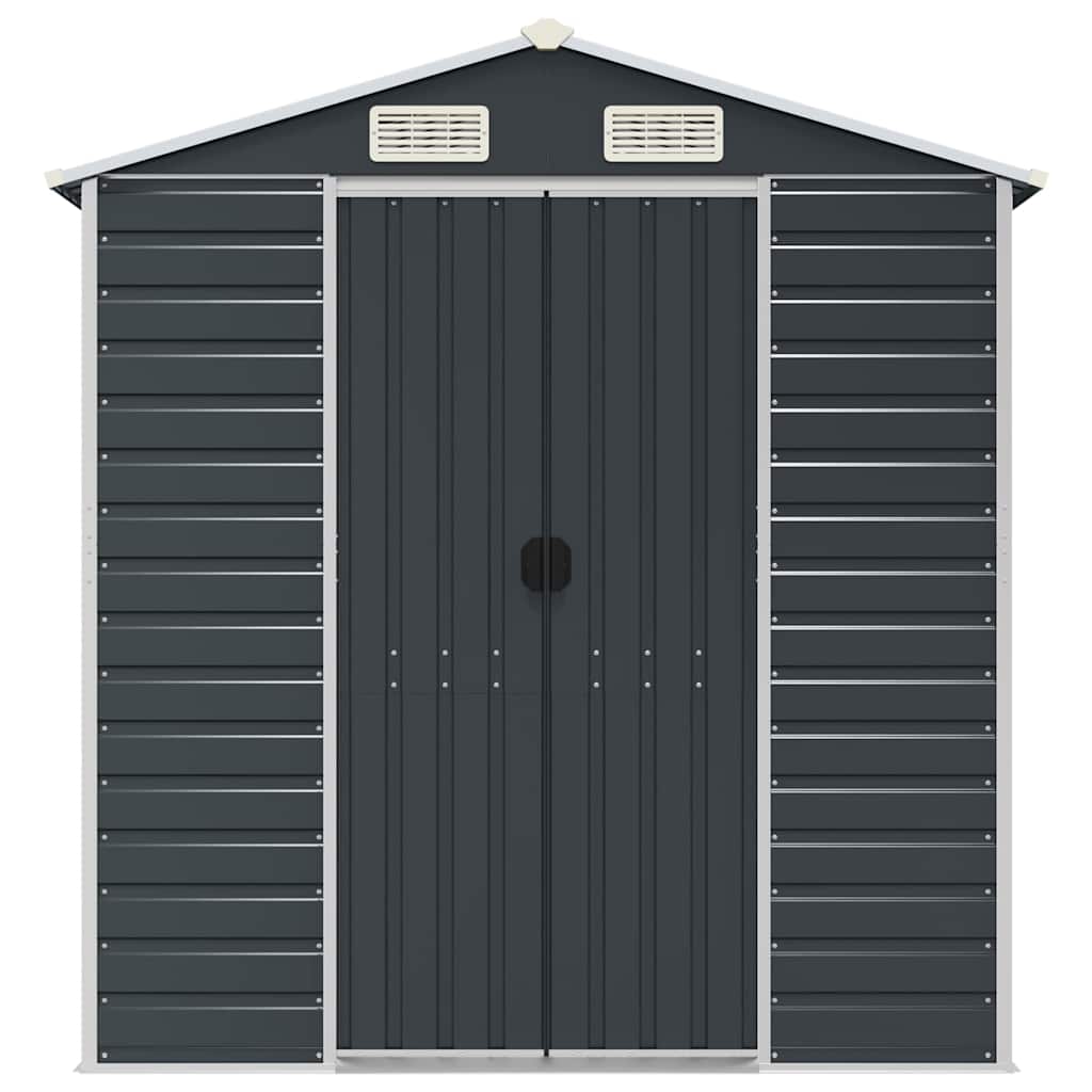 Garden Shed Anthracite 191x130x198 cm Galvanised Steel