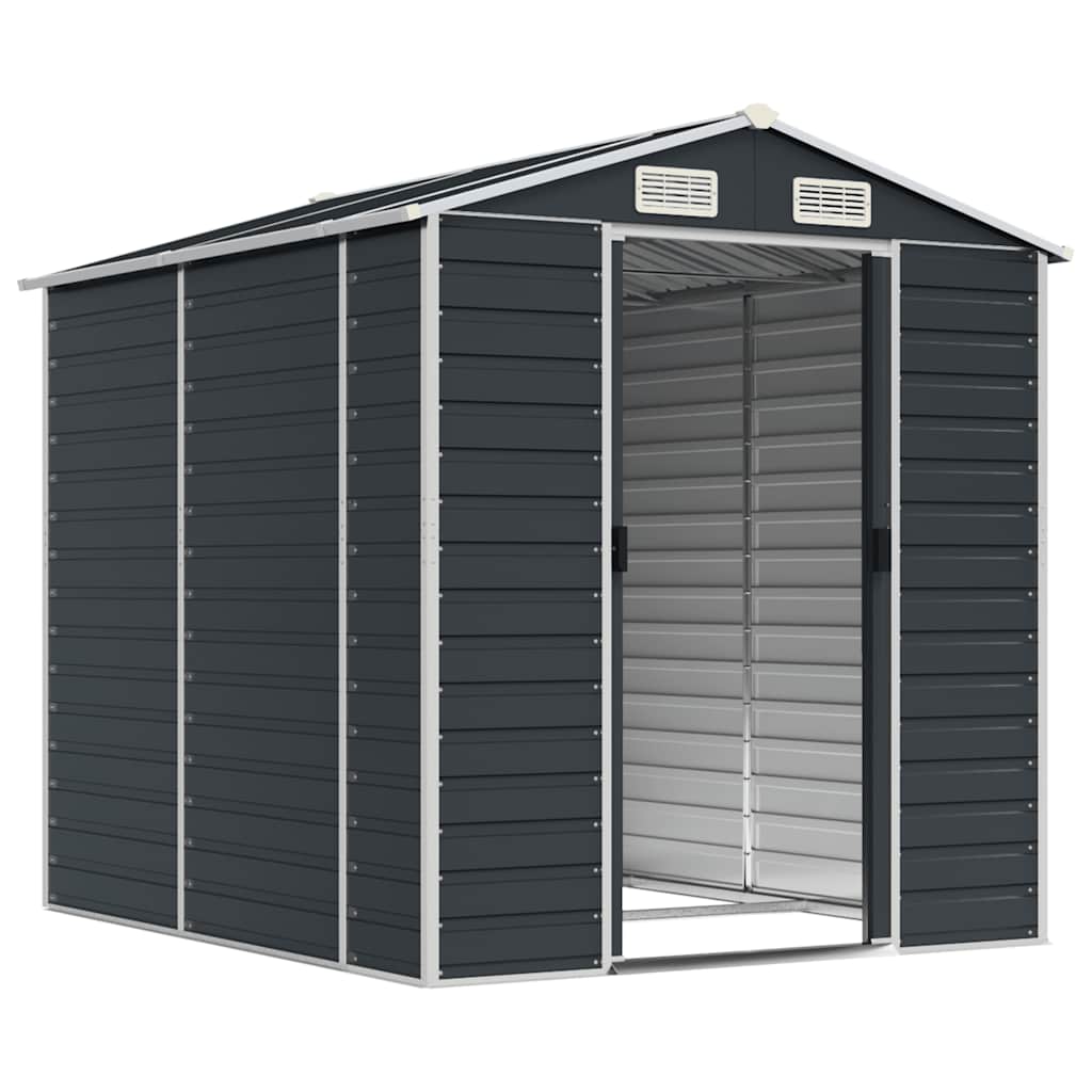 Garden Shed Anthracite 191x215x198 cm Galvanised Steel