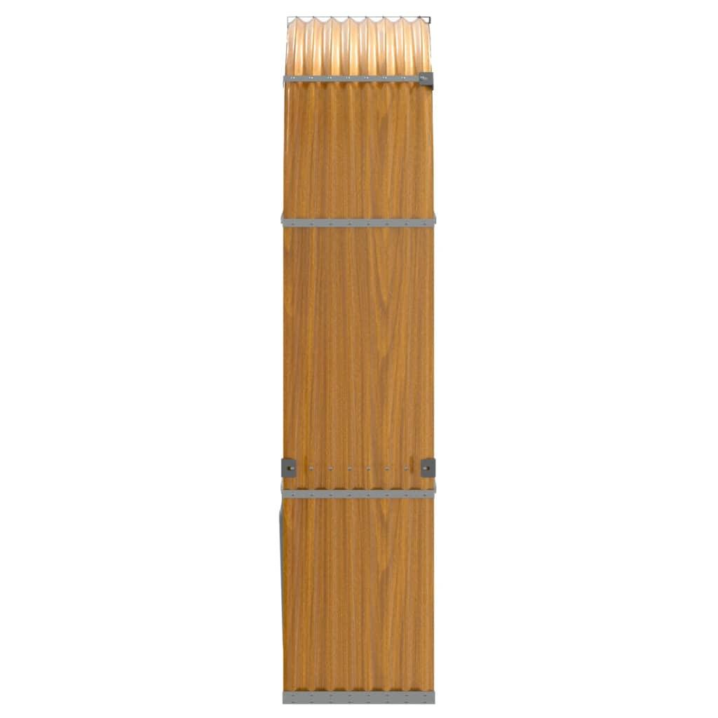 Log Holder Wood Look 120x45x210 cm Galvanised Steel