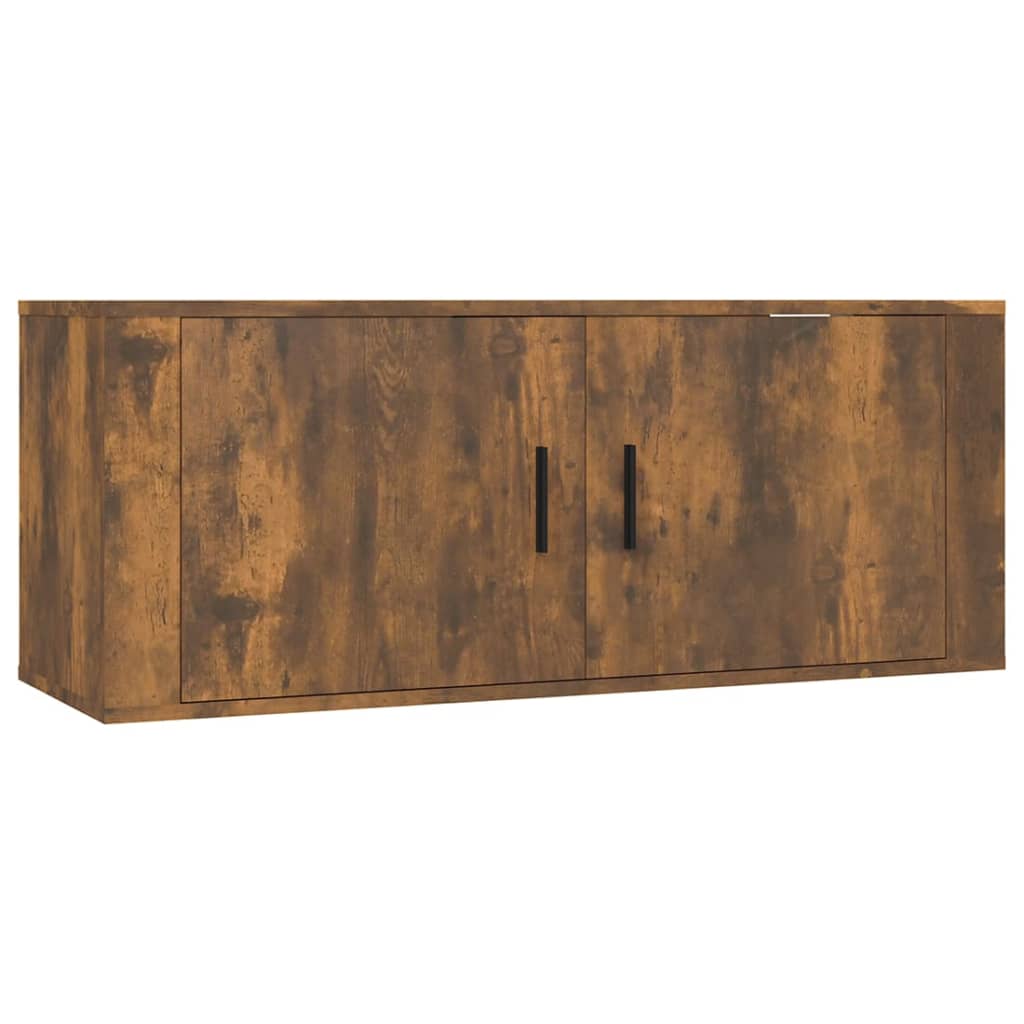 Wall-mounted TV Cabinets 2 pcs Smoked Oak 100x34.5x40 cm