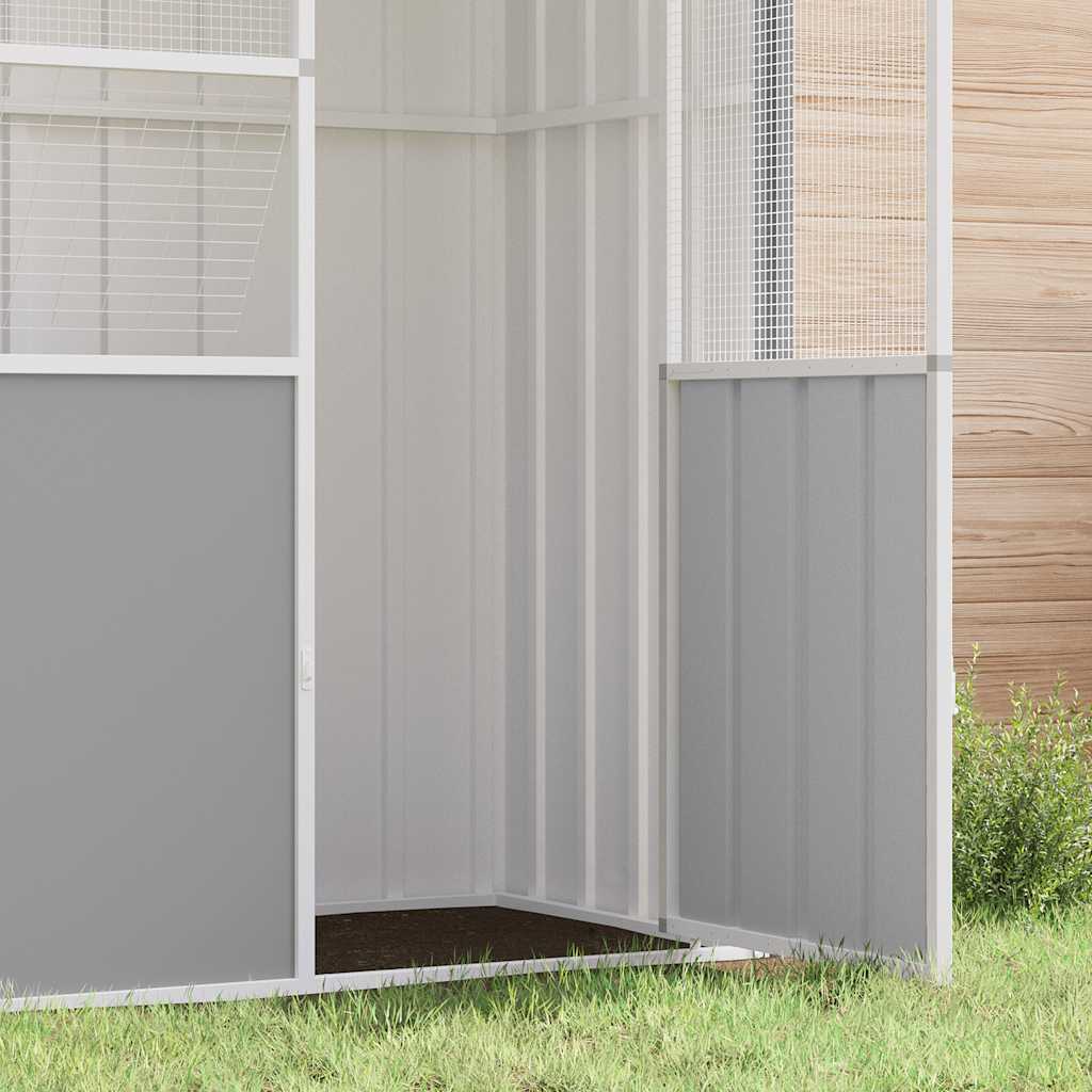 Bird Cage Grey 215x78x200 cm Galvanised Steel