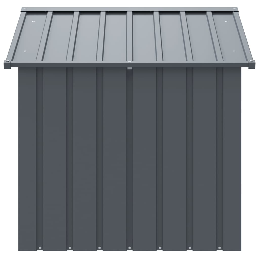 Dog House with Roof Black 117x103x102 cm Galvanised Steel